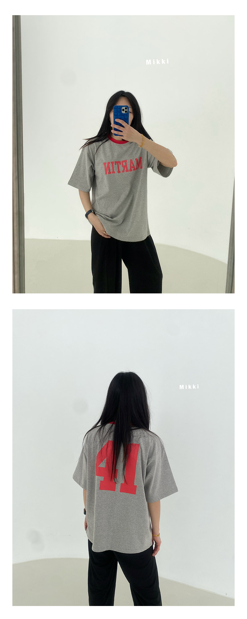 긴팔 티셔츠 모델 착용 이미지-S14L1
